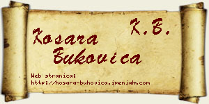 Kosara Bukovica vizit kartica